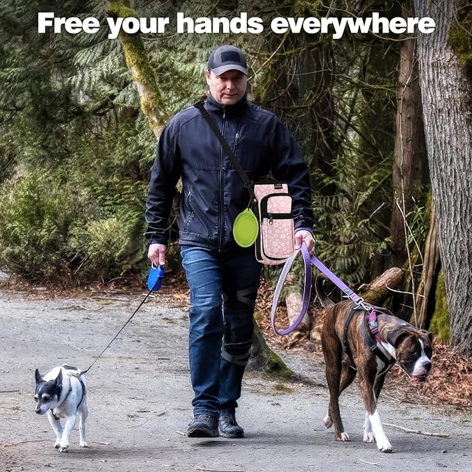 Nuovoware Water Bottle Carrier Bag,25oz/40oz/64oz Bottle Pouch Holder,Adjustable Shoulder Hand Strap 2 Pocket Sling Neoprene Sleeve Sports Accessories for Hiking Travelling Camping