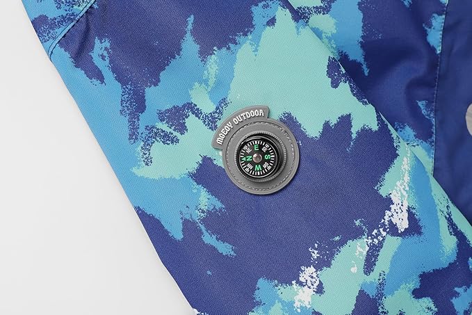 MGEOY Boys Girls Rain Jackets Lightweight Waterproof Hooded Raincoats Windbreakers for Kids 4-14Y