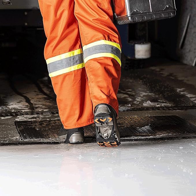 Due North GripPro Spikeless Footwear Traction Aids for Men and Women - for Ice and Snow - Lightweight Full-Foot Rubber Tread