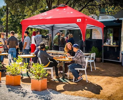 ABCCANOPY Outdoor Pop up Canopy Tent, 8x8 Instant Portable Canopy for Camping, Beach, Backyard, Red