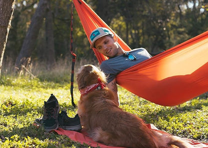KAMMOK: Roo Single Ultra Light Hammock | Strong & 100% Recycled Fabric | Water Resistant, Ripstop Fabric | Comfortable, Packable, Lightweight (Adventure Grade, Granite Gray