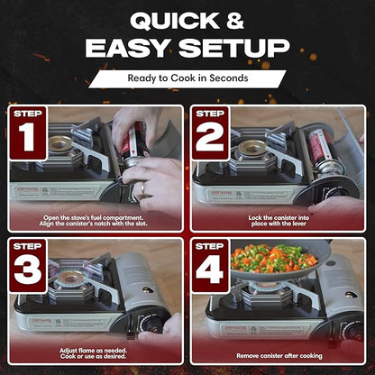 Chef Master 24x 8oz Butane Fuel Canister - Butane Fuel for Camping Stove & Kitchen Torch - Gas Canister for Picnics, Outdoor Cooking, Grilling - Camping Stove, Torch Fuel Camping Essentials - 90340