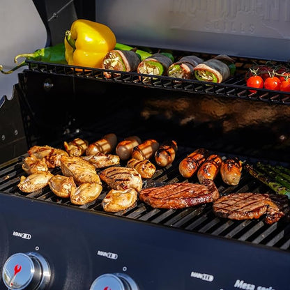 Monument Grills 4+1 Outdoor Barbecue Stainless Steel 4 Burners & 1 Side Burner Propane Gas Grill, 52,000 BTU Patio Garden Barbecue Grill with Knob Controls, Mesa425, Black