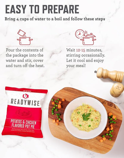ReadyWise Emergency Food Supply - 84 Servings Gluten Free Survival Food Bucket, Dehydrated Meals & Freeze Dried Food for Backpacking, Camping Essentials & Emergency Supplies, up to 25 Year Shelf Life