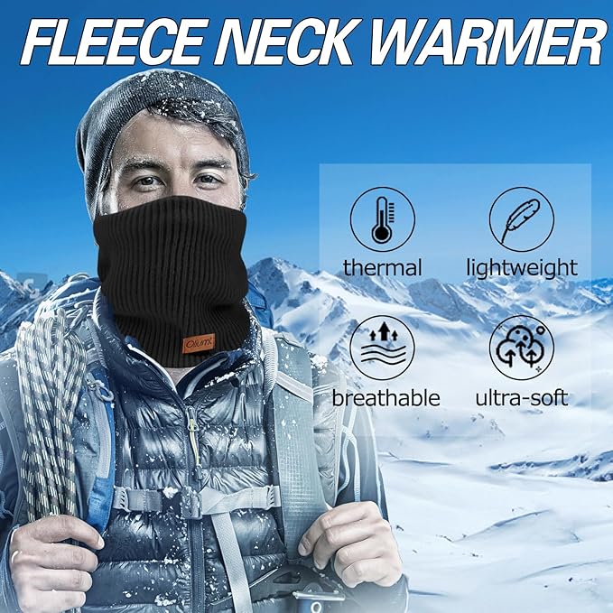 Neck Warmer for men,Winter Neck Gaiters Face Scarf Women Windproof Warm Fleece Scarves Gaiter for Cold Weather