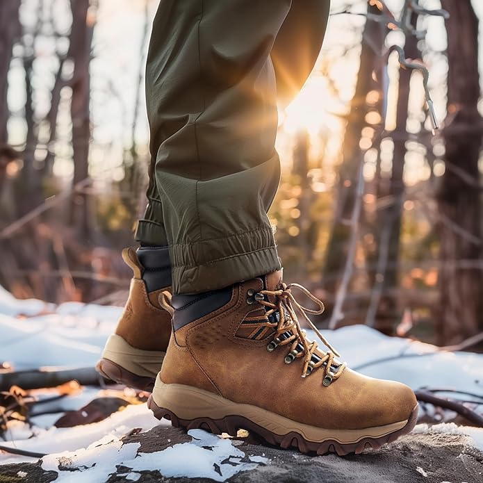 NORTIV 8 Mens Hiking Winter Snow Insulated Waterproof Outdoor Boots