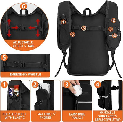 Seektop Small Hiking Backpack 12L to 15L Expandable Travel Packable Waterproof Daypack Lightweight Hiking Bag for Women Men