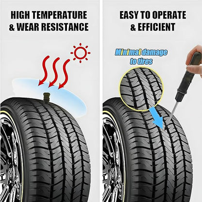 Tire Repair Kit - Permanent Tire Puncture Repair for Car, SUV & Truck, 2 Sizes Professional Radial Tire Plugs Kit, No Need to Take Tire Off, Emergency Flat Tire Fix for On The Road (80pcs)