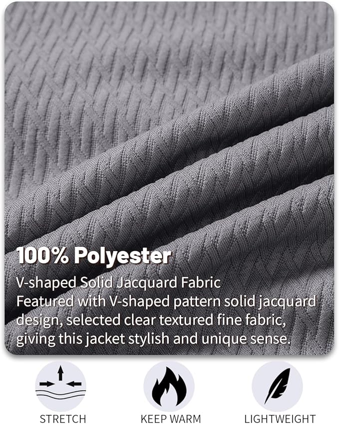 Mens Casual Jacket Loose Fit Lightweight Jacket Varsity Bomber Jacket with Zipper