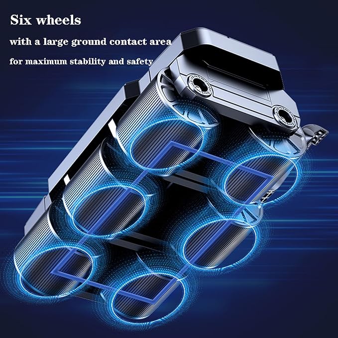 2025 New Ab Six Wheel Roller with Elbow Support - Automatic Rebound Abdominal Wheel Roller, The Upgraded Version For Dual Use Six -Wheel Abdominal Wheel Core Workout Equipment Home Gym Abs Machine