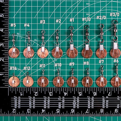 Dr.Fish 50 Pack Fishing Snap Swivels, Barrel Swivels Fishing Tackles, Stainless Steel Safty Interlock Snaps Leader Line Lure Connector Fresh&Saltwater 26-132Lb