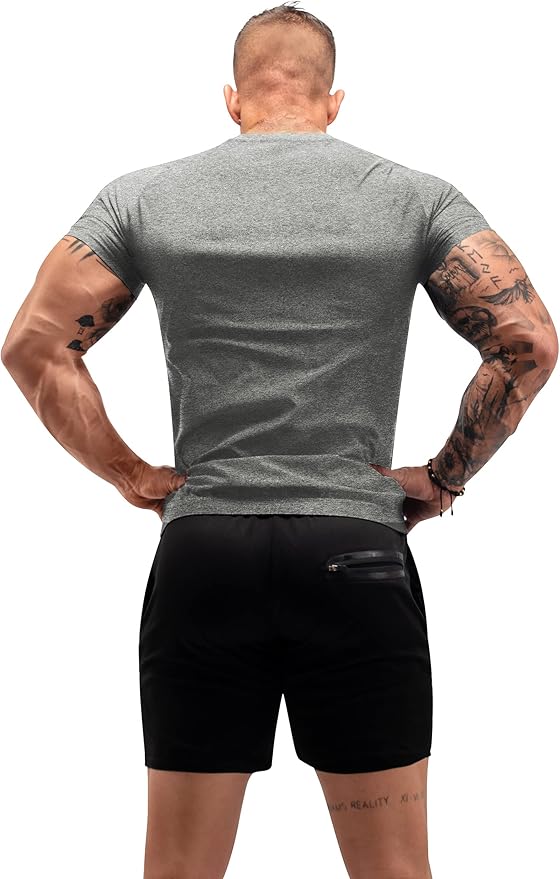 FUXERT Sauna Shirt for Men Sweat Sauna Suit for Gym Exercise Compression Shirt Workout Shapewear