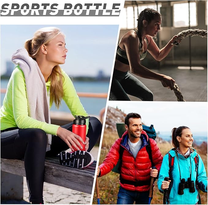 Mimorou 16 Pack Aluminum Water Bottles with Snap Lid Aluminum Reusable Sports Lightweight Leak Proof Water Bottles Bulk for Gym Hiking Cycling Sports Outdoor(17 oz)