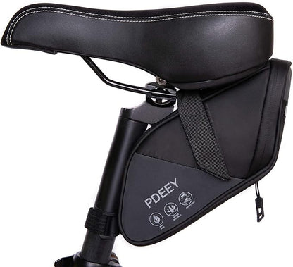 PDEEY Bike Saddle Bag, Bicycle Under Seat Pouch, Cycling Wedge Pack for Mountain Road, Cycling Accessories Storage Velcro Pack Waterproof Durable Pouch for Mountain, Beach or Road Bikes