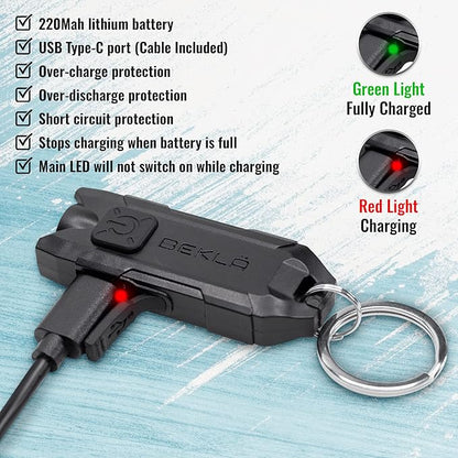 Rechargeable Keychain Flashlight, 120 Lumen Mini Flashlight, EDC Keychain Light, Flashlight Keychain, Small Flashlights.