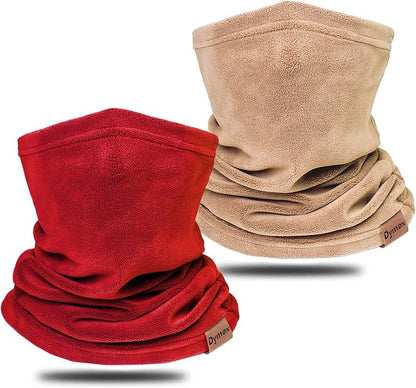 Neck Warmer Winter Neck Gaiter Face Mask Balaclavas for Women Men, Soft Fleece Face Cover Mask for Skiing Motorcycle-2 Pack