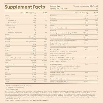 LyfeFuel All-in-One Essentials Nutrition Shake | Complete Meal Replacement Powder | 50+ Superfood Blend, 18g Plant- Based Protein - Vanilla, 24 Servings