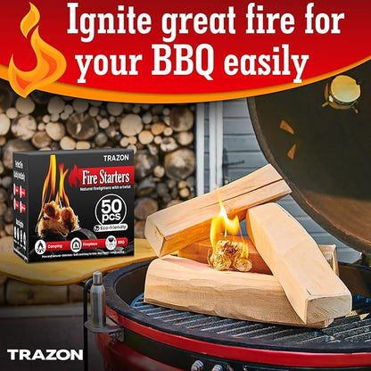 All Natural Wood Fire Starters: Fireplace Camping Charcoal Starter Grill BBQ Chimney Wood Stove Campfires Fire Pit. Fatwood Sticks. Camp Firestarter, Fire Tools. Fire Starter Outdoor/Indoor/Travel