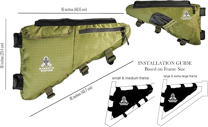RNS Triangle Frame Bag - Bikepacking Bag for Mountain Bikes, Bike Storage and Pouch
