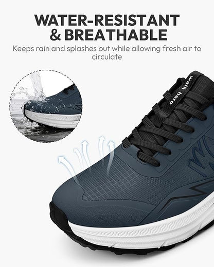 Mens Hiking Shoes for Plantar Fasciitis, Waterproof Walking Shoes for Men with Arch Support, Lightweight Mens Sneakers for Cushioned Comfort
