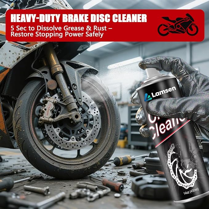 Chain Cleaner Kit, Professional Bike Chain Cleaner Set, Motorcycle Cleaning Kit with Chain Cleaner & Chain Lube Including Brushes and Gloves for Cleaning and Maintain All Bicycles (1 Pack)