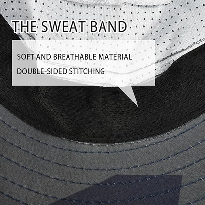 Sun Hats for Men Women Fishing Hat UPF 50+ Breathable Wide Brim Bucket Hats Summer UV Protection Safari Hat with Neck Flap