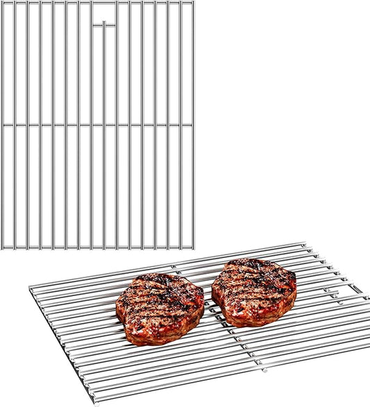 26.4’’Wx17’’D Grill Grates Replacement for Kenmore: 122.16119,Silver Stainless Steel Grill Grate for Nexgrill 720-0830D,2Pack Grill Grates for Members Mark Models: 720-0830F