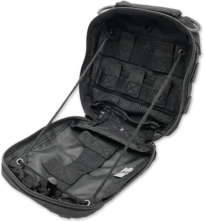 Lightning X Products Premium Nylon MOLLE Emergency Kit, Ideal for Tactical Medics, Military, Outdoor Enthusiasts (8" x 6.5" x 3")