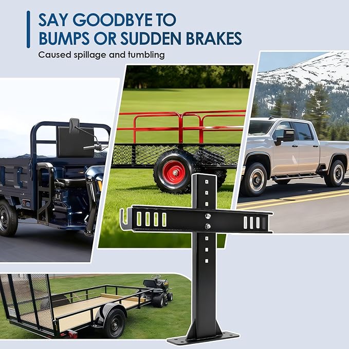 Backpack Sprayer Rack, Adjustable Backpack Sprayer Holder, with Webbing Buckle and Spray Rod Holder, Fit for Open or Enclosed Trailers