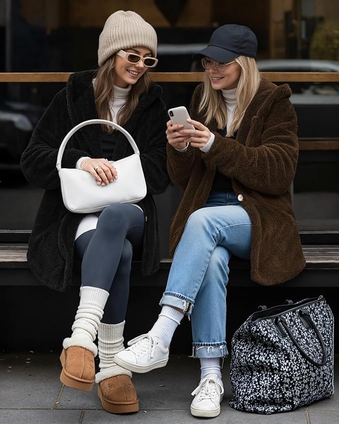 MANGOPOP Womens Fleece Jacket 2025 Winter Oversized Fuzzy Hooded Coat Button Cardigan Sherpa Sweaters Outerwear with Pockets