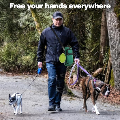 Nuovoware Water Bottle Carrier Bag,25oz/40oz/64oz Bottle Pouch Holder,Adjustable Shoulder Hand Strap 2 Pocket Sling Neoprene Sleeve Sports Accessories for Hiking Travelling Camping