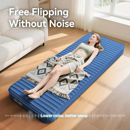 Sleeping Pad for Camping, Self Inflating 4" Ultra-Thick Memory Foam Camping Mat with Built-in Electric Pump, 9.5 R-Value Insulated Air Mattress Sleeping Pads for Car Travel Tent Cot