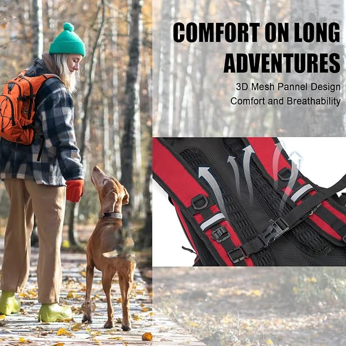 Hydration Backpack Pack with 2L Water Bladder 18L Hiking Backpack Women Men Lightweight Hydropack Insulated Daypack for Biking, Running, Festival