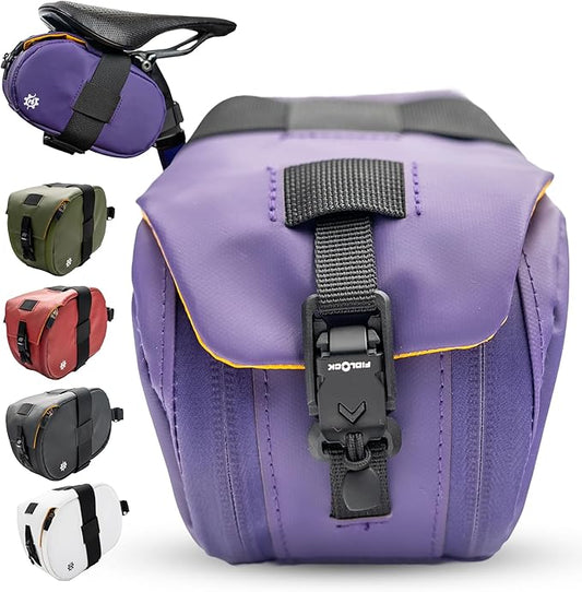 Lumiere & Co. Maximus Magnetic Bike Seat Bag – Quick-Attach Saddle Bag with AquaGuard Zippers, Secure Under-Seat Storage for Cycling Gear & Accessories