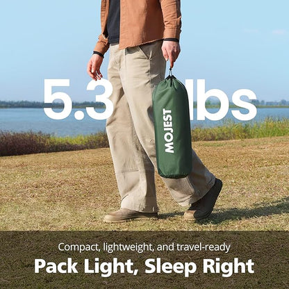 Ultralight Camping Cot for Adults, Portable Folding Camping Bed, Supports 350 lbs - Lightweight for Travel, Camping, Hiking, Backpacking, Mountaineering, Dark Green