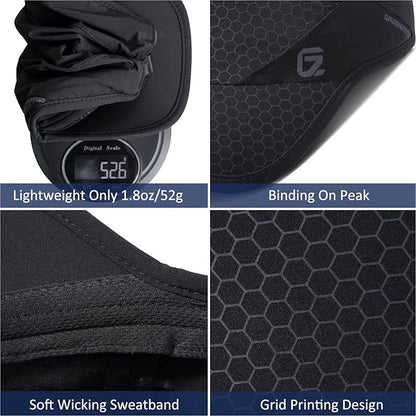GADIEMKENSD Stretch Running Hat with Soft Brim, Quick Dry, Unstructured, Unisex-Adult