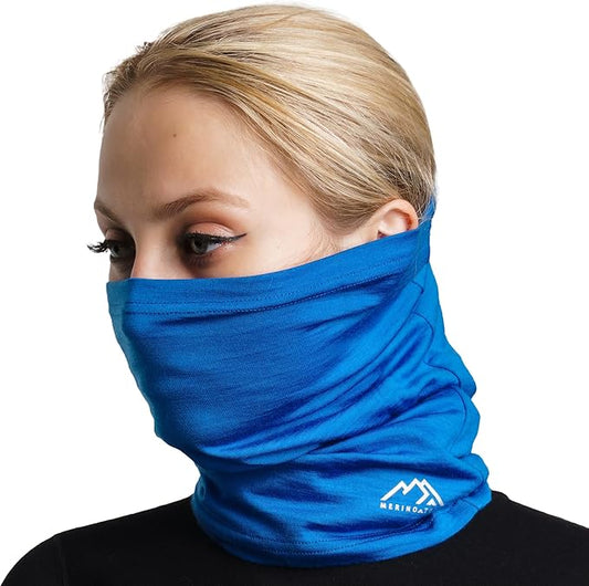 Merino.tech Merino Wool Ski Neck Gaiter - Face Mask Neck Warmer for Men & Women