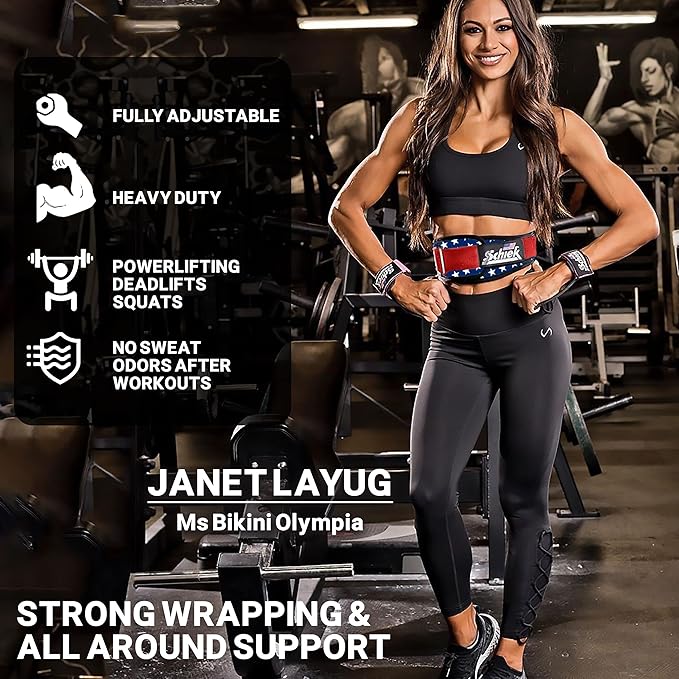 Schiek Sports Model 2004 Nylon 4 3/4" Weight Lifting Belt - Black