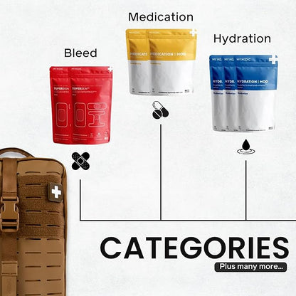 My Medic MYFAK Large Medical Kit (Standard) - Emergency First Aid Survival Essentials & Supplies | Travel Bag Ready EMT Items For Any Car, Home or Office - Coyote