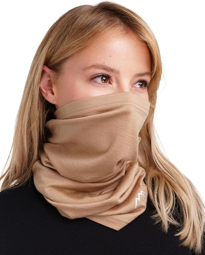 Merino.tech Merino Wool Ski Neck Gaiter - Face Mask Neck Warmer for Men & Women