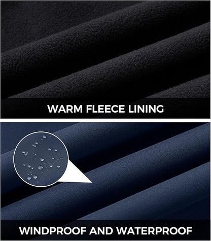 wantdo Women's Plus Size Softshell Jackets Hooded Warm Fleece Lined Windbreaker