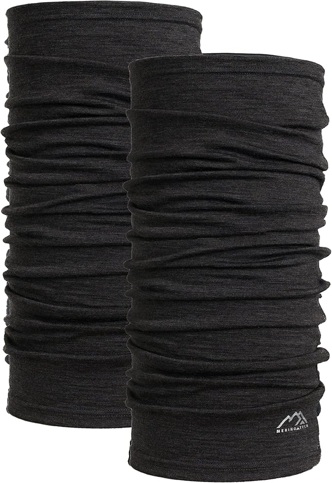 Merino.tech Merino Wool Ski Neck Gaiter - Face Mask Neck Warmer for Men & Women