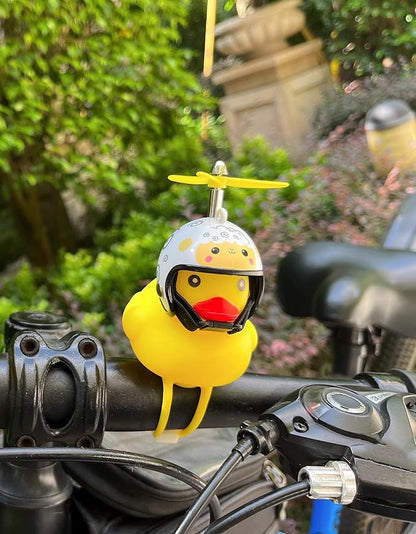 Lovely Yellow Duck Bike Bell, Kids Bike Horn, Rubber Yellow Duck Bicycle Accessories with LED Light - for Kids Toddler Children Adults Sport Outdoor