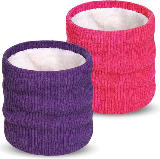 Winter Knitted Neck Gaiter For Men and Women Fleece Neck Warmer Windproof Face Mask for Cold Weather Gifts