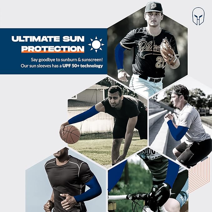 ARMORAY Arm Sleeves for Men or Women - Tattoo Cover Up - Cooling Sports Sleeve for Basketball Golf Football