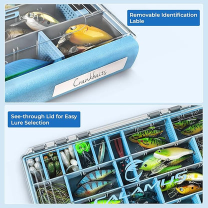 Calamus DryVault Waterproof Tackle Box, Sturdy 3700 Tackle Trays, Fishing Tackle Box Organizer With Removable Dividers, Lure Box and Terminal Tackle Storage