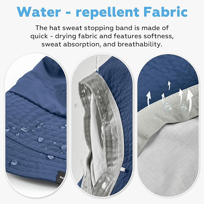 Sukeen Lightweight Bucket Hat for Women Quick-Dry Hiking Hat Packable Foldable UV Sun Hat for Outdoor Activities