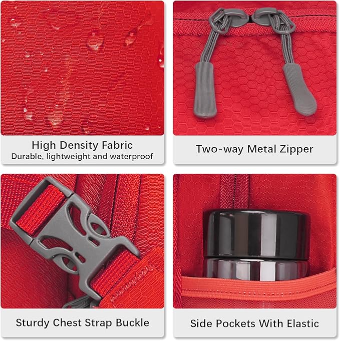 LARIPOP Hydration Backpack, 18L Hiking Backpack with 2L Water Bladder, Lightweight Water Pack for Cycling, Hiking, Biking