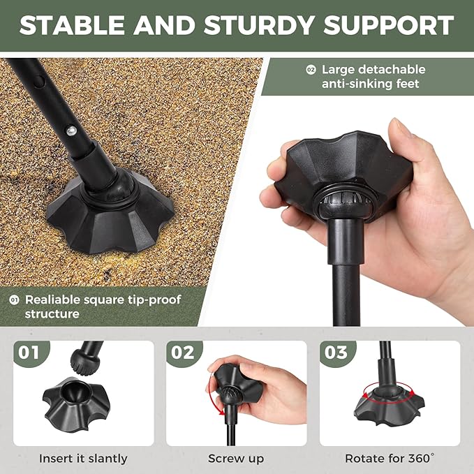 ATEPA UFO3.0 Backpacking Camping Chair, Ultralight Extra Wide Comfortable Folding Chairs 440lbs Heavy Duty Portable Hexagon Ergonomic Height Adjustable Seat with Anti-Sinking Feet