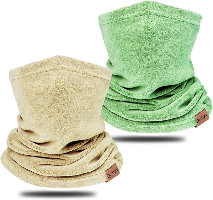 Neck Warmer Winter Neck Gaiter Face Mask Balaclavas for Women Men, Soft Fleece Face Cover Mask for Skiing Motorcycle-2 Pack